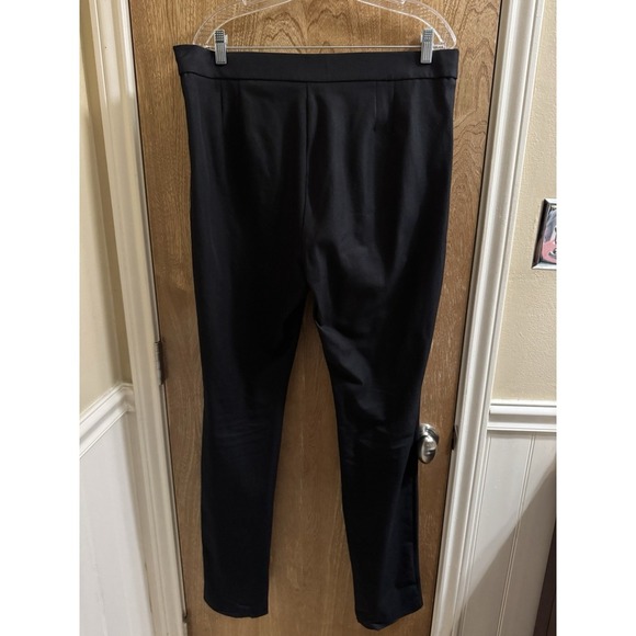 Zara Woman Straight Dress Pants Black Stretch Zipper Pockets Zip Ankle Size XXL - Picture 7 of 8